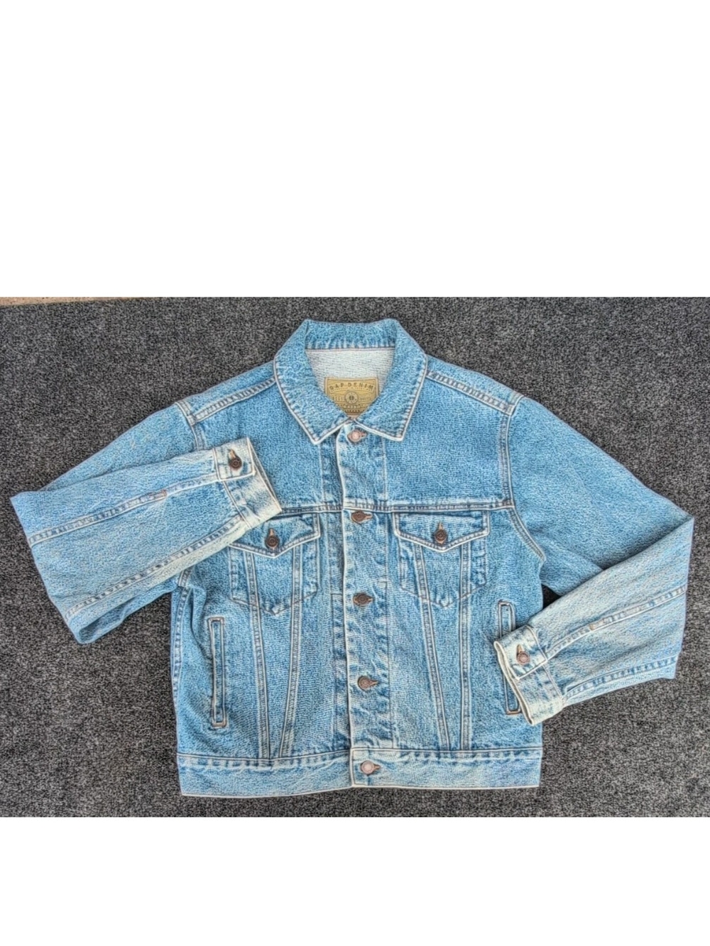 Vtg Gap Denim Jacket Adult Medium Blue Jean Classic Trucker Streetwear 90s Y2K
